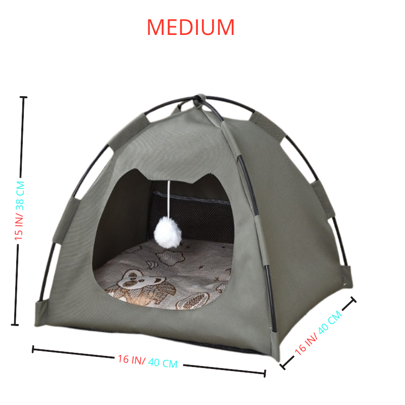 Globharb Portable Cat Tent-Cat Tent Bed-Cat Cubby-Tiny Tent- Cat Tent Bed-Cat Tent House-Tent For Cats- Doll Tent-Tent Cat Bed-Pet Tent Bed- Miniature Tent- Mini Tent For Pets- Cat House Tent- Kitty Dome- Indoor Cat Tent- Mini Tents- Display Tent